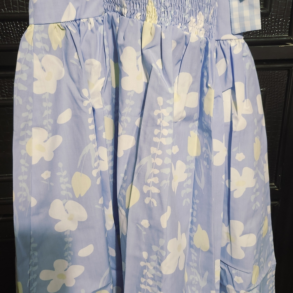The Beaufort Bonnet Company Light Blue Floral Midi Dress